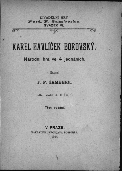 Karel Havlíček Borovský :národní hra ve 4 jednáních