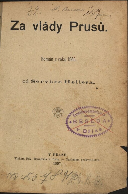Za vlády Prusů :román z roku 1866