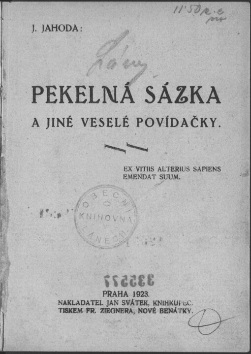 Pekelná sázka a jiné veselé povídačky