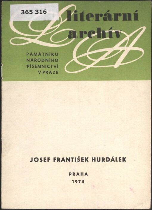 Josef František Hurdálek :(1747-1833) : Literární pozůstalost