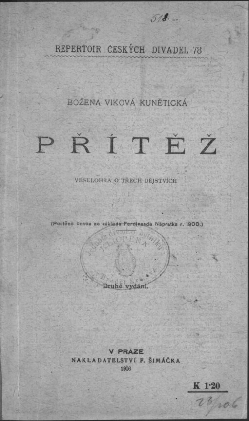 Přítěž: veselohra o třech dějstvích