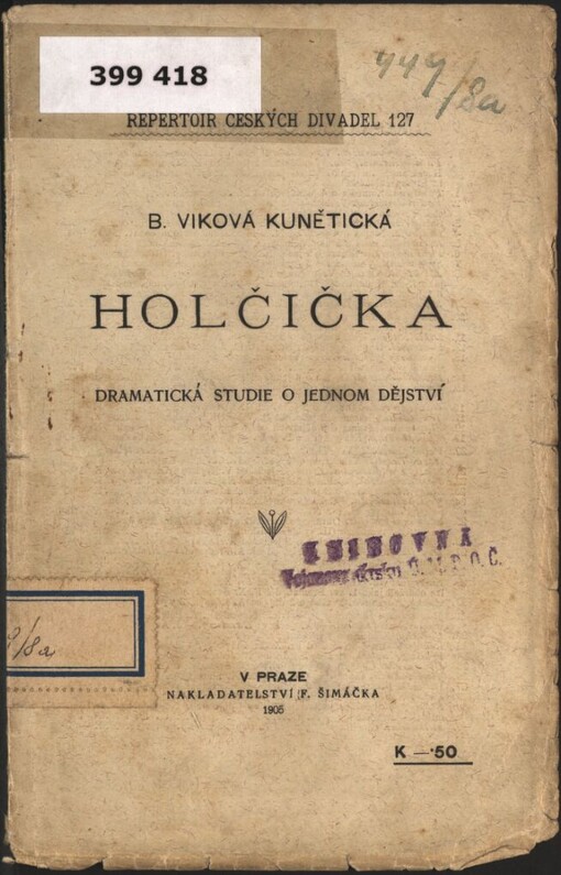 Holčička: dramatická studie o jednom dějství