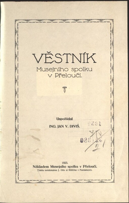 Věstník Musejního spolku v Přelouči