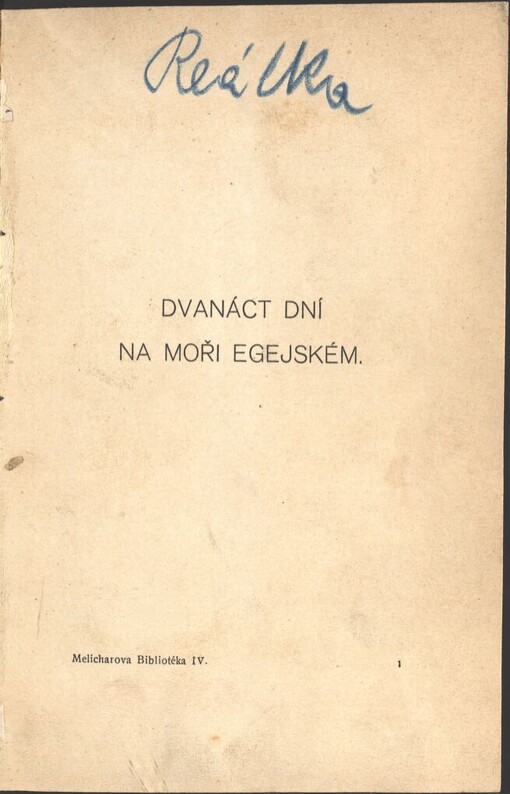 Dvanáct dní na moři Egejském