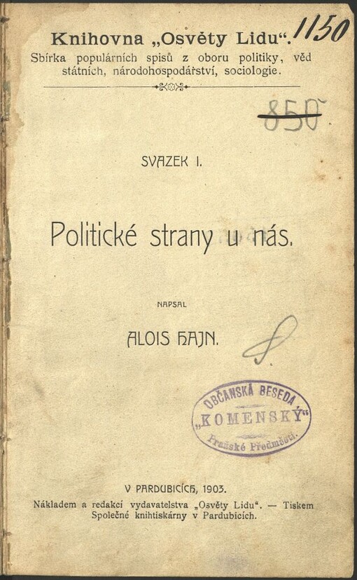 Politické strany u nás