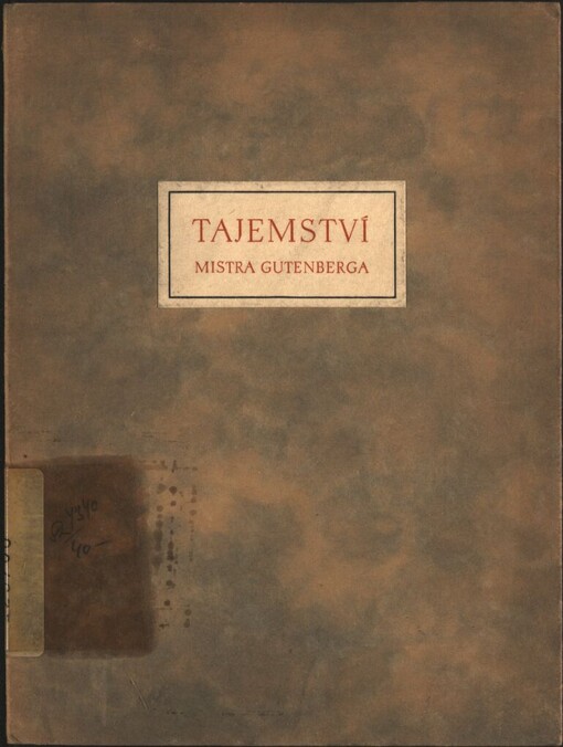 Tajemství mistra Gutenberga :skizza