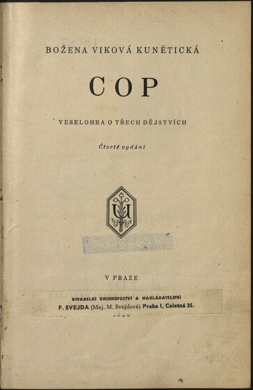 Cop: veselohra o třech dějstvích