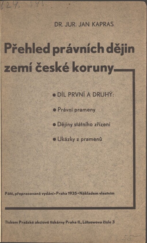 Přehled právních dějin zemí české koruny