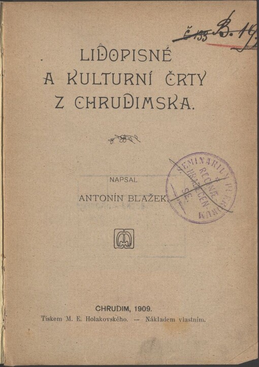 Lidopisné a kulturní črty z Chrudimska