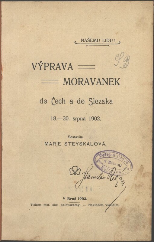 Výprava Moravanek do Čech a do Slezska 18.-30. srpna 1902
