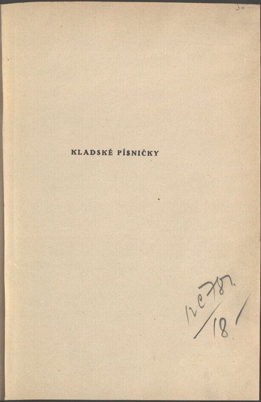 Kladské písničky