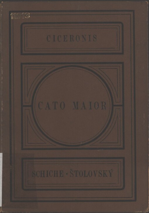 M. Tulli Ciceronis Cato maior de senectute