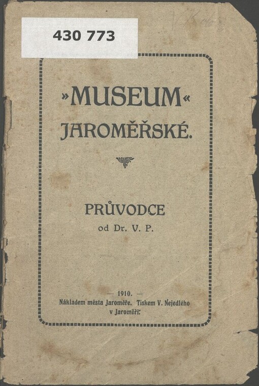 Museum jaroměřské: průvodce