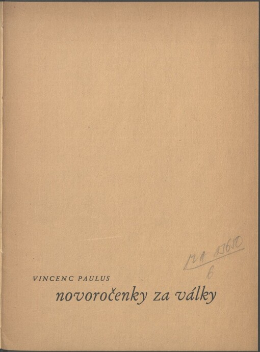 Novoročenky za války