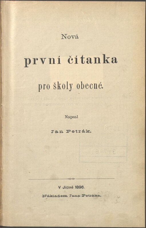 Nová první čítanka pro školy obecné