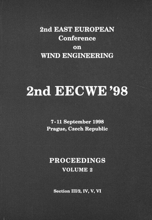 2nd East European Conference on Wind Engineering - 2nd EECWE'98