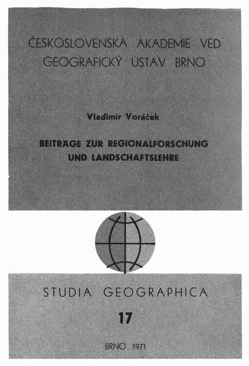 Beiträge zur Regionalforschung und Landschaftslehre
