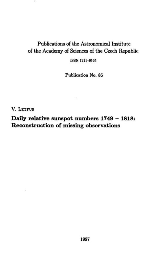 Daily relative sunspot numbers 1749-1818: reconstruction of missing observations