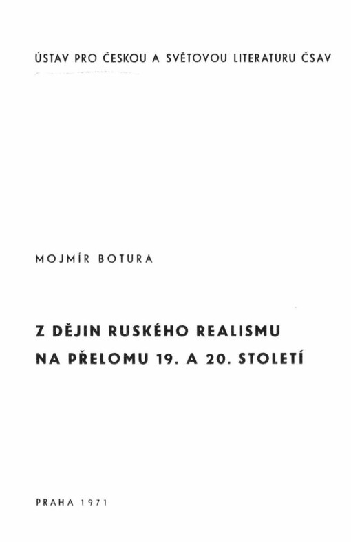 Z dějin ruského realismu na přelomu 19. a 20. století
