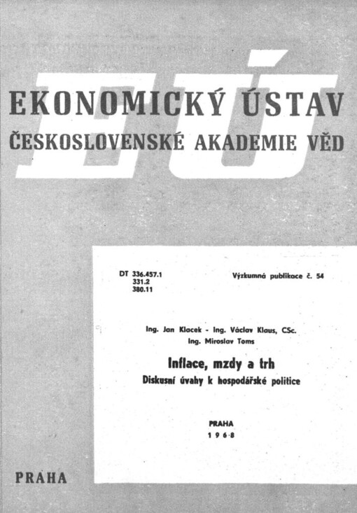 Inflace, mzdy a trh: diskusní úvahy k hospodářské politice