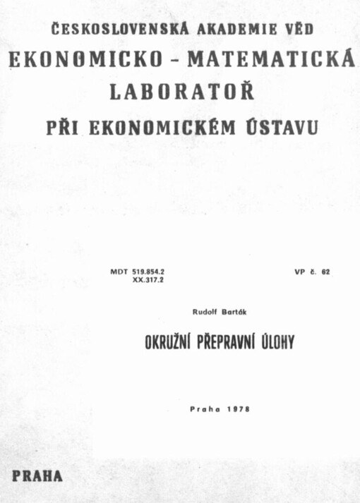 Okružní přepravní úlohy