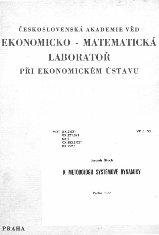 K metodologii systémové dynamiky