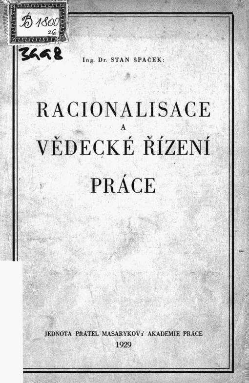 Racionalisace a vědecké řízení práce