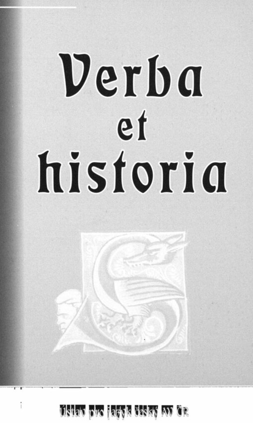 Verba et historia: Igoru Němcovi k 80. narozeninám