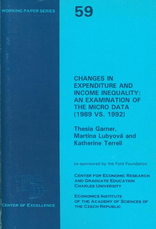 Changes in expenditure and income inequality: an examination of the micro data (1989 vs. 1992)
