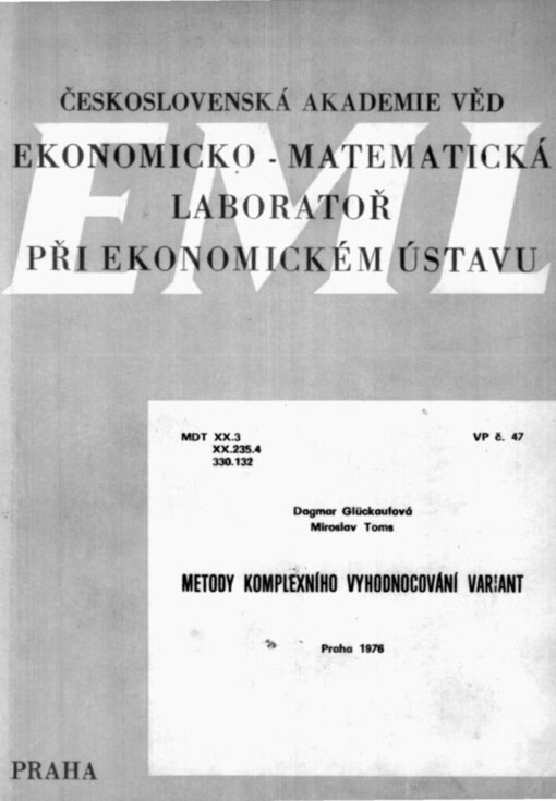 Metody komplexního vyhodnocování variant