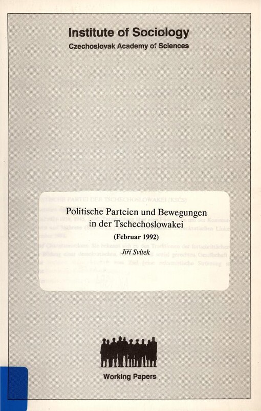 Politische Parteien und Bewegungen in der Tschechoslowakei: Februar 1992