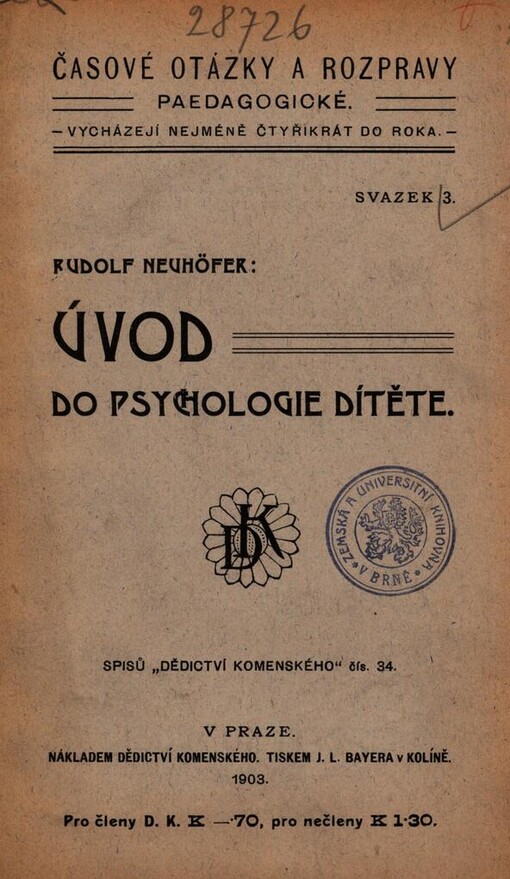 Úvod do psychologie dítěte