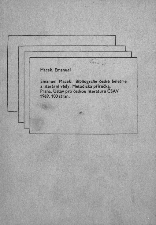 Bibliografie české beletrie a literární vědy: metodická příručka