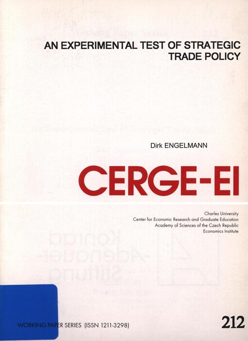 experimental test of strategic trade policy