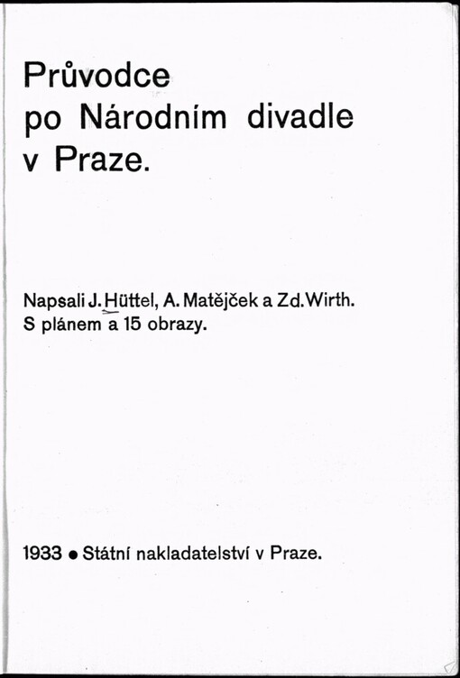 Průvodce po Národním divadle v Praze