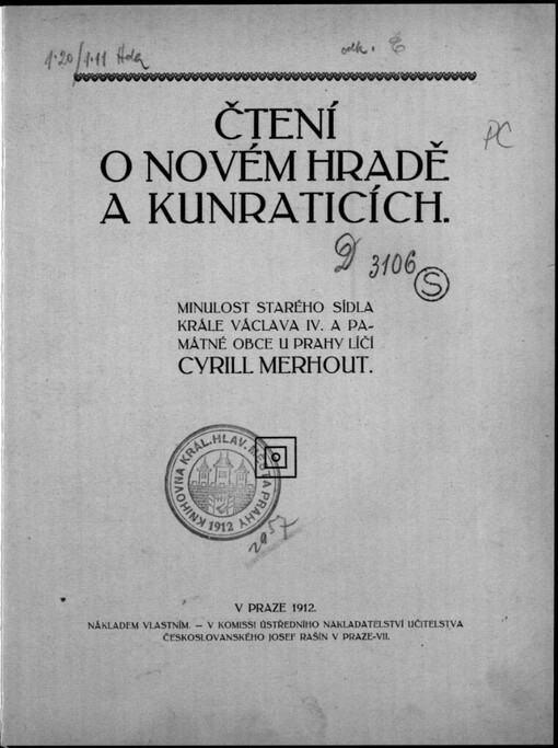 Čtení o novém hradě v Kunraticích