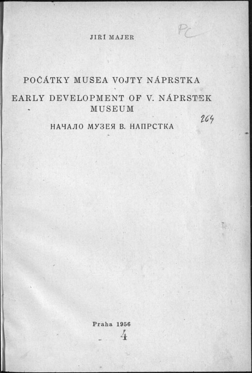 Počátky musea Vojty Náprstka