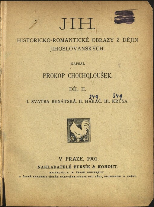 Jih: historicko-romantické obrazy z dějin jihoslovanských: Díl II