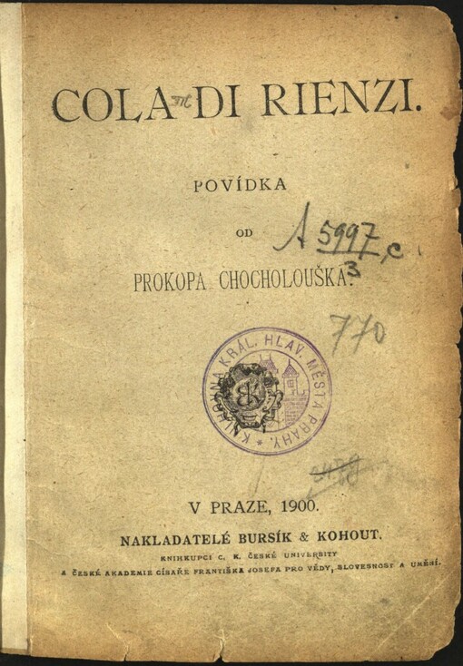 Cola di Rienzi: povídka