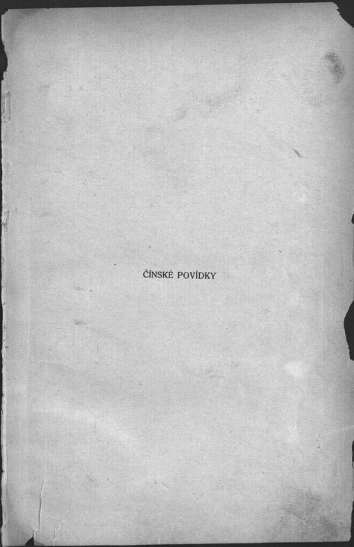 Čínské povídky