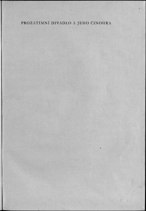 Prozatímní divadlo a jeho činohra