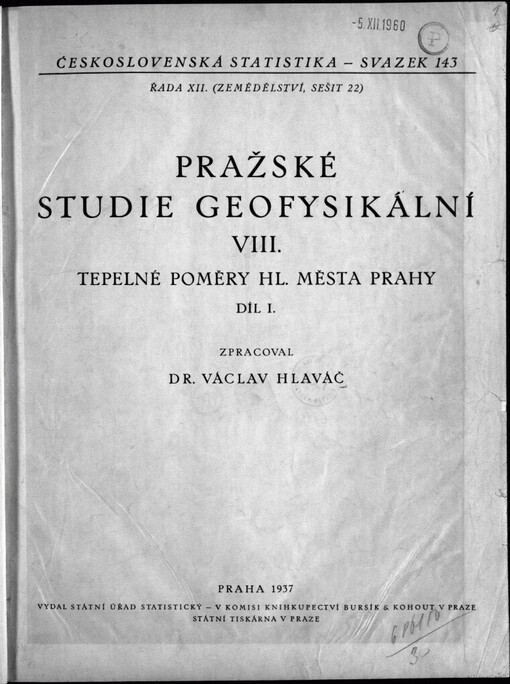 Pražské studie geofysikální