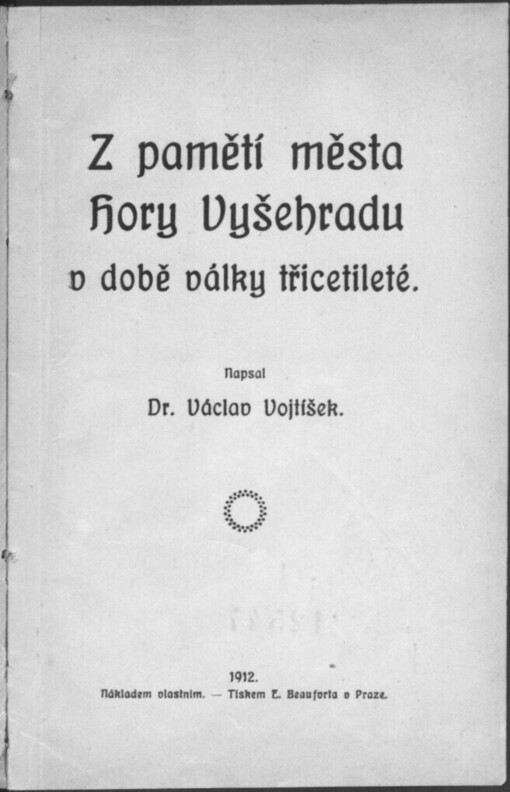 Z pamětí města Hory Vyšehradu v době války třicetileté