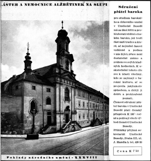 Klášter a nemocnice alžbětinek na Slupi