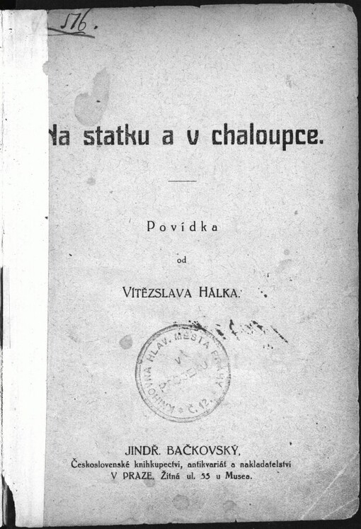 Na statku a v chaloupce: povídka