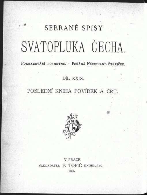 Poslední kniha povídek a črt