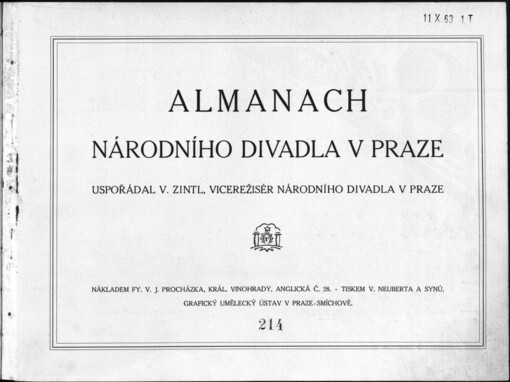 Almanach Národního divadla v Praze