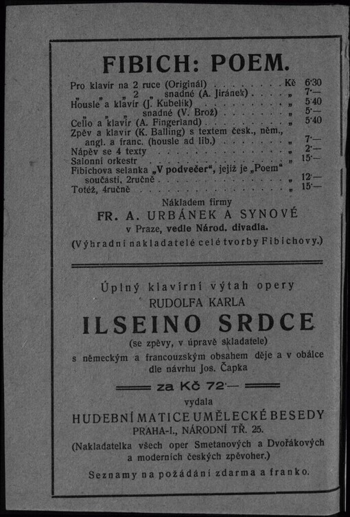 Ilseino srdce: zpěvohra o třech dějstvích