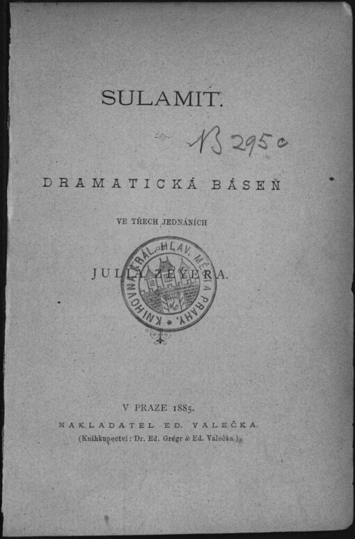 Sulamit: dramatická báseň ve třech jednáních