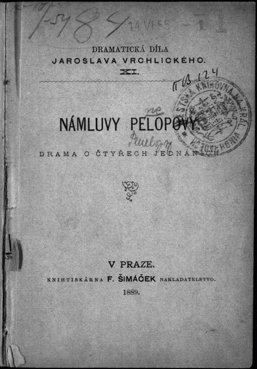 Námluvy Pelopovy: drama o čtyřech jednáních